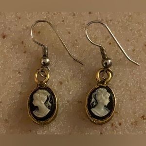 Vintage EH Cameo Earrings